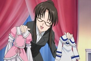 Rating: Safe Score: 0 Tags: 1girl :d ^_^ black_hair blurry buttons closed_eyes curtains glasses holding human image kusabue_mitsu long_hair long_sleeves open_mouth screenshot smile solo User: admin