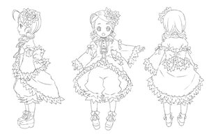 Rating: Safe Score: 0 Tags: 1girl bloomers bow character_sheet dress frills greyscale hair_ornament image kanaria lineart long_sleeves monochrome multiple_views profile shoes solo striped turnaround underwear User: admin