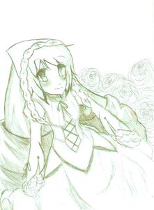 Rating: Safe Score: 0 Tags: 1girl braid dress flower frills image long_hair long_sleeves looking_at_viewer monochrome rose smile solo suiseiseki very_long_hair white_background User: admin