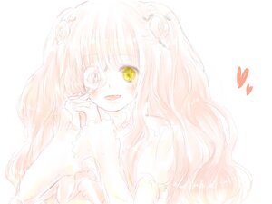 Rating: Safe Score: 0 Tags: 1girl blush flower hair_flower hair_ornament heart image kirakishou long_hair long_sleeves looking_at_viewer pink_hair rose smile solo striped striped_background upper_body vertical_stripes white_rose yellow_eyes User: admin