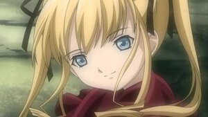 Rating: Safe Score: 0 Tags: 1girl bangs black_ribbon blonde_hair blue_eyes close-up closed_mouth face hair_ribbon image long_hair looking_at_viewer portrait ribbon shinku sidelocks smile solo twintails User: admin