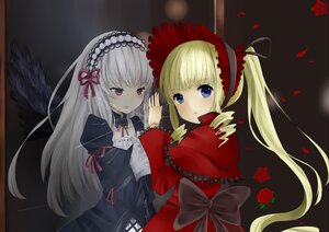 Rating: Safe Score: 0 Tags: 2girls blonde_hair blue_eyes bow dress drill_hair flower hairband image lolita_fashion long_hair long_sleeves multiple_girls pair petals red_eyes red_flower red_rose ribbon rose rose_petals shinku silver_hair suigintou twintails wings User: admin