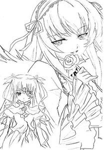 Rating: Safe Score: 0 Tags: 2girls barasuishou dress flower frills greyscale hair_ribbon hairband image long_hair looking_at_viewer monochrome multiple_girls pair ribbon rose shinku suigintou tears two_side_up User: admin