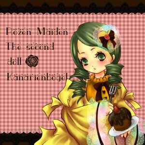 Rating: Safe Score: 0 Tags: 1girl blush cake chocolate doily dress drill_hair food fruit green_eyes green_hair heart heart_hair_ornament image kanaria long_sleeves pastry plaid plaid_background solo strawberry twin_drills valentine User: admin