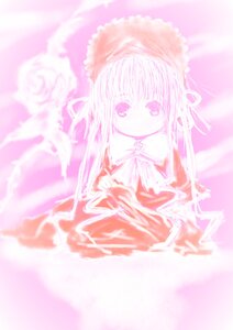 Rating: Safe Score: 0 Tags: 1girl blurry dress image long_hair long_sleeves looking_at_viewer pink_theme shinku smile solo User: admin