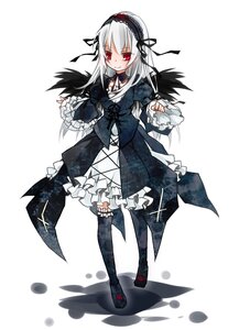 Rating: Safe Score: 0 Tags: 1girl black_dress black_wings dress frills full_body hairband image lolita_fashion lolita_hairband long_hair long_sleeves looking_at_viewer red_eyes ribbon rose silver_hair smile solo suigintou white_background wings User: admin