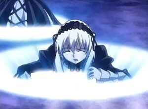 Rating: Safe Score: 0 Tags: 1girl closed_eyes dress frills hairband image long_hair long_sleeves solo suigintou User: admin