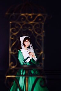 Rating: Safe Score: 0 Tags: 1girl blurry brown_hair depth_of_field dress green_dress hands_clasped long_sleeves own_hands_together solo suiseiseki User: admin