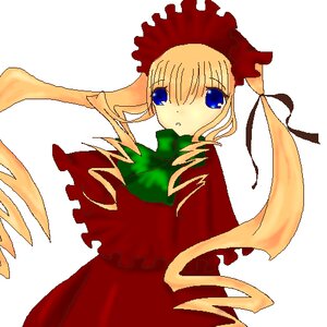 Rating: Safe Score: 0 Tags: 1girl :o blonde_hair blue_eyes bonnet bow bowtie cowboy_shot dress drill_hair green_bow green_neckwear hat image long_hair long_sleeves looking_at_viewer red_dress shinku simple_background solo standing twintails white_background User: admin