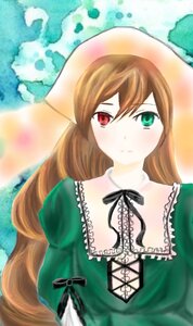 Rating: Safe Score: 0 Tags: 1girl auto_tagged black_ribbon blush brown_hair dress frills green_dress green_eyes heterochromia image long_hair long_sleeves looking_at_viewer red_eyes solo suiseiseki upper_body very_long_hair User: admin