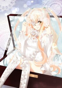 Rating: Safe Score: 0 Tags: 1girl blonde_hair boots dress eyepatch flower frills hair_flower image kirakishou long_hair rose sitting smile solo thighhighs twintails very_long_hair yellow_eyes User: admin