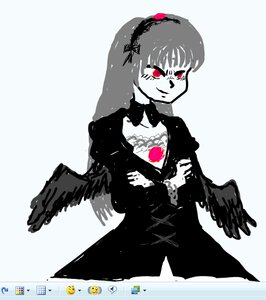 Rating: Safe Score: 0 Tags: 1girl black_wings dress feathered_wings flower frilled_sleeves frills hairband image long_hair long_sleeves looking_at_viewer red_eyes rose simple_background smile solo suigintou wings User: admin