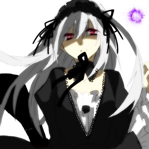 Rating: Safe Score: 0 Tags: 1girl black_dress black_ribbon black_wings detached_collar dress flower frills hairband image lolita_hairband long_hair long_sleeves looking_at_viewer red_eyes ribbon rose silver_hair simple_background solo suigintou upper_body white_background wings User: admin