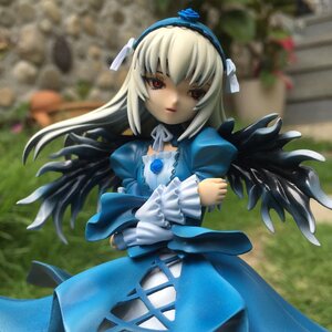 Rating: Safe Score: 0 Tags: 1girl 3d blurry blurry_background depth_of_field doll dress flower frills hairband long_hair long_sleeves looking_at_viewer photo red_eyes rose solo suigintou white_hair wings User: admin