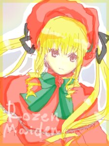 Rating: Safe Score: 0 Tags: 1girl blonde_hair blue_eyes bonnet bow bowtie dress flower gift image long_hair long_sleeves looking_at_viewer rose shinku solo upper_body User: admin