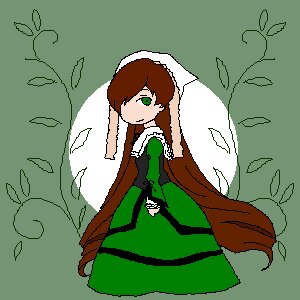 Rating: Safe Score: 0 Tags: 1girl brown_hair dress full_body green_dress green_eyes hair_over_one_eye image long_hair solo standing suiseiseki transparent_background very_long_hair User: admin