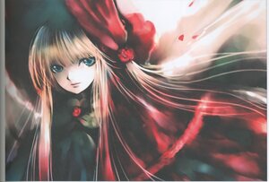 Rating: Safe Score: 0 Tags: 1girl blonde_hair blue_eyes dress flower image long_hair looking_at_viewer petals red_dress red_rose rose shinku solo upper_body very_long_hair User: admin