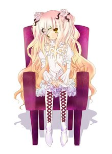 Rating: Safe Score: 0 Tags: 1girl auto_tagged blonde_hair boots chair cross-laced_footwear dress eyepatch flower frills hair_flower hair_ornament image kirakishou knee_boots lolita_fashion long_hair pink_hair rose sitting solo very_long_hair yellow_eyes User: admin