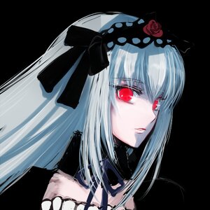 Rating: Safe Score: 0 Tags: 1girl bangs closed_mouth dress eyebrows_visible_through_hair flower image long_hair looking_at_viewer portrait red_eyes red_flower red_rose rose silver_hair simple_background solo suigintou User: admin