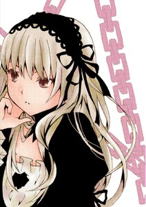 Rating: Safe Score: 0 Tags: 1girl bangs black_ribbon chain closed_mouth dress hair_ribbon hairband image long_hair long_sleeves looking_at_viewer ribbon simple_background solo suigintou upper_body white_background User: admin
