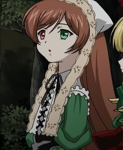 Rating: Safe Score: 0 Tags: 1girl blonde_hair braid brown_hair dress frills green_dress green_eyes head_scarf heterochromia image long_hair long_sleeves plant red_eyes ribbon solo suiseiseki upper_body User: admin