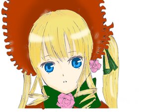 Rating: Safe Score: 0 Tags: 1girl bangs blonde_hair blue_eyes bonnet drill_hair flower image long_hair looking_at_viewer pink_flower pink_rose portrait red_flower red_rose rose shinku simple_background solo white_background User: admin