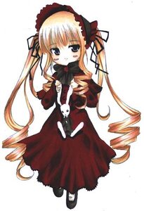 Rating: Safe Score: 0 Tags: 1girl blonde_hair blue_eyes blush dress drill_hair full_body image long_hair long_sleeves looking_at_viewer red_dress ringlets shinku simple_background solo twin_drills twintails very_long_hair white_background User: admin