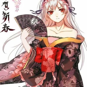 Rating: Safe Score: 0 Tags: 1girl bare_shoulders collarbone fan floral_print hairband japanese_clothes kimono lolita_fashion lolita_hairband long_hair looking_at_viewer red_eyes silver_hair smile solo suigintou User: admin