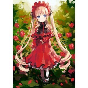 Rating: Safe Score: 0 Tags: 1girl blonde_hair blue_eyes blush bow dress drill_hair flower image long_hair long_sleeves looking_at_viewer mary_janes pantyhose red_dress red_flower red_rose rose shinku shoes solo standing twintails very_long_hair white_legwear User: admin
