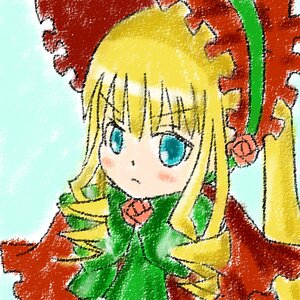 Rating: Safe Score: 0 Tags: 1girl blonde_hair blue_eyes blush dress image long_sleeves looking_at_viewer shinku sidelocks solo User: admin