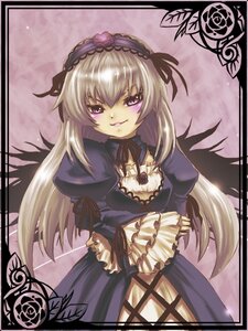 Rating: Safe Score: 0 Tags: 1girl blonde_hair detached_collar dress flower frilled_sleeves frills hairband image juliet_sleeves long_hair long_sleeves looking_at_viewer pink_eyes puffy_sleeves rose silver_hair smile solo suigintou wings User: admin