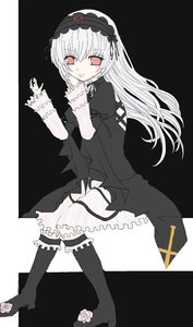 Rating: Safe Score: 0 Tags: 1girl black_footwear black_legwear boots doll_joints dress flower frills full_body gothic_lolita hairband image kneehighs lolita_fashion long_hair looking_at_viewer red_eyes short_sleeves solo standing suigintou User: admin