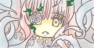 Rating: Safe Score: 0 Tags: 1girl blush close-up eyebrows_visible_through_hair flower frills image kirakishou leaf long_hair looking_at_viewer pink_hair plant rose simple_background solo traditional_media white_background User: admin