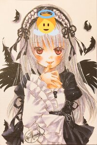 Rating: Safe Score: 0 Tags: 1girl :p artist_name bird blush dated dress eyebrows_visible_through_hair feathers image long_hair long_sleeves looking_at_viewer marker_(medium) red_eyes signature solo suigintou tongue tongue_out traditional_media upper_body watercolor_(medium) wings User: admin