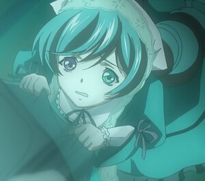 Rating: Safe Score: 0 Tags: 1girl aqua_theme blue_theme image looking_at_viewer monochrome ribbon solo suiseiseki tears User: admin