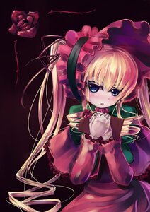 Rating: Safe Score: 0 Tags: 1girl asa_(swallowtail) blonde_hair blue_eyes blush bonnet book bow bowtie cup doll_joints dress flower frills holding image joints long_hair long_sleeves looking_at_viewer photoshop_(medium) red_dress rose rozen_maiden shinku solo twintails very_long_hair User: admin