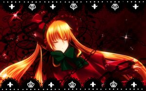Rating: Safe Score: 0 Tags: 1girl auto_tagged blonde_hair bonnet bow bowtie closed_eyes dress flower image long_hair long_sleeves red_dress shinku sleeping solo twintails very_long_hair User: admin