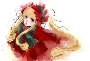 Rating: Safe Score: 0 Tags: 1girl bangs blonde_hair blue_eyes bonnet bow bowtie dress flower image lips long_hair looking_at_viewer pink_rose red_dress red_flower red_rose rose shinku simple_background solo twintails white_background User: admin