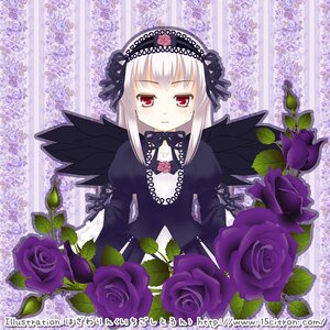 Rating: Safe Score: 0 Tags: 1girl dress flower frills hairband image juliet_sleeves long_hair long_sleeves looking_at_viewer puffy_sleeves purple_flower purple_rose red_eyes rose silver_hair solo suigintou white_hair wings User: admin