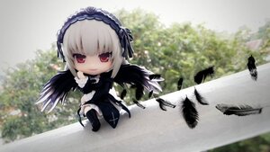 Rating: Safe Score: 0 Tags: 1girl bird black_feathers black_wings chibi crow doll dove dress feathered_wings feathers flower flying frills hairband lolita_fashion lolita_hairband long_hair long_sleeves looking_at_viewer red_eyes rose silver_hair solo suigintou wings User: admin