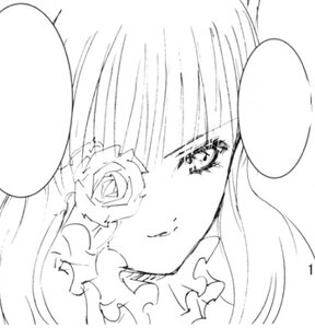 Rating: Safe Score: 0 Tags: 1girl bangs closed_mouth flower greyscale image kirakishou long_hair monochrome rose simple_background solo white_background User: admin