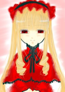 Rating: Safe Score: 0 Tags: 1girl blonde_hair blush bow capelet dress drill_hair frills image long_hair long_sleeves looking_at_viewer red_eyes ribbon shinku smile solo twin_drills upper_body User: admin