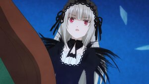 Rating: Safe Score: 0 Tags: 1girl bangs black_dress black_ribbon black_wings blue_background detached_collar dress hairband image long_hair long_sleeves looking_at_viewer open_mouth red_eyes ribbon silver_hair solo suigintou wings User: admin