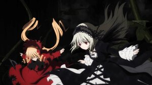 Rating: Safe Score: 0 Tags: 2girls blonde_hair dress frilled_sleeves frills hairband image long_hair long_sleeves multiple_girls pair red_eyes ribbon shinku silver_hair suigintou very_long_hair wings User: admin