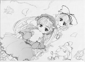 Rating: Safe Score: 0 Tags: 2girls blush bow dress flower food frills fruit greyscale hat hina_ichigo hinaichigo holding image long_hair long_sleeves looking_at_viewer monochrome multiple_girls pair shinku siblings sisters suiseiseki traditional_media twintails very_long_hair User: admin