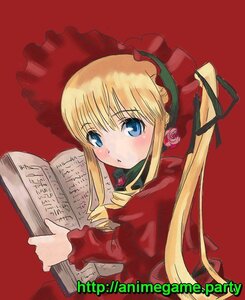 Rating: Safe Score: 0 Tags: 1girl artist_request bangs blonde_hair blue_eyes blush bonnet book bow dress drill_hair flower frills image long_hair long_sleeves looking_at_viewer red_dress ribbon rose rozen_maiden shinku sidelocks simple_background solo twintails upper_body User: admin