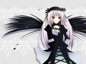 Rating: Safe Score: 0 Tags: 1girl black_dress black_ribbon black_wings blush cross detached_collar dress flower frills hairband image juliet_sleeves lolita_hairband long_hair long_sleeves looking_at_viewer puffy_sleeves red_eyes silver_hair solo suigintou very_long_hair wings User: admin