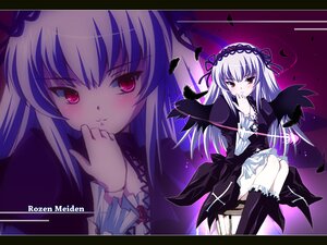 Rating: Safe Score: 0 Tags: 1girl crossed_legs dress frills hairband image letterboxed long_hair long_sleeves looking_at_viewer red_eyes silver_hair sitting smile solo suigintou wings zoom_layer User: admin