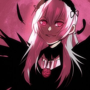 Rating: Safe Score: 0 Tags: 1girl black_feathers black_wings feathered_wings feathers flower hairband image long_hair looking_at_viewer pink_eyes pink_hair red_rose rose smile solo suigintou white_feathers wings User: admin
