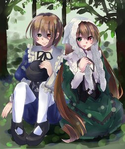 Rating: Safe Score: 0 Tags: 2girls brown_hair dress green_dress green_eyes hat_removed head_scarf headwear_removed heterochromia image long_hair long_sleeves looking_at_viewer multiple_girls pair red_eyes short_hair siblings sisters sitting souseiseki suiseiseki twins very_long_hair watering_can white_legwear User: admin